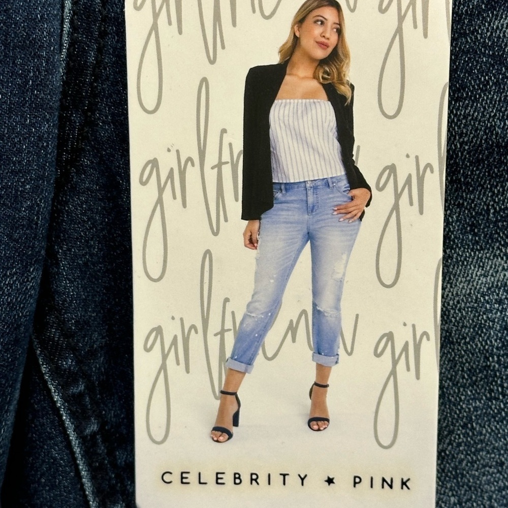 Celebrity Pink Distressed Patched Girlfriend Jeans - size 0 / 24 - Picture 9 of 10